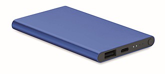 Hliníková powerbanka 4000mAh, modrá