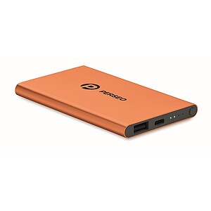 Hliníková powerbanka 4000mAh, oranžová
