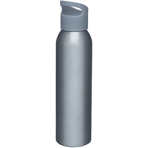 Hliníková sportovní láhev na pití, 650ml, šedá