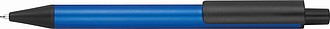Hliníkové kuličkové pero s modrou náplní, modré - propisky s potiskem