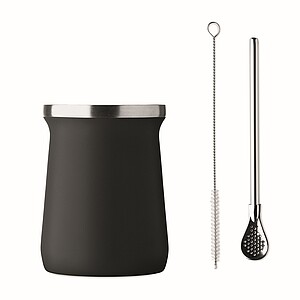 Hrnek na čaje Yerba maté 240 ml, černá