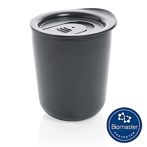 Hrnek na kávu s antibakterální úpravou, objem 250 ml, tmavě šedá - reklamní předměty