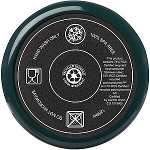 Hrnek s brčkem 1200ml, sytě zelená