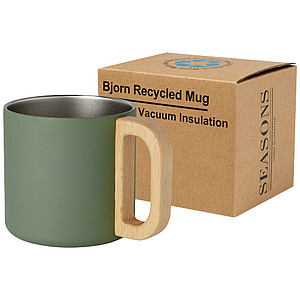 Hrnek z recyklované nerezové oceli, 360ml, zelený