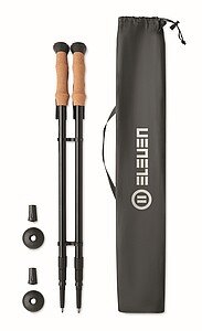 Hůlky pro nordic walking, černá - reklamní předměty