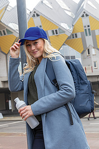 IMERES Šestipanelová kšiltovka z recyklované bavlny, královská modrá