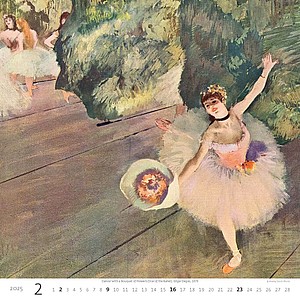 Impressionism 2025, nástěnný kalendář, prodloužená záda