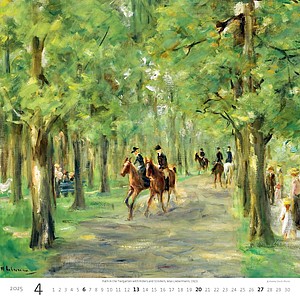 Impressionism 2025, nástěnný kalendář, prodloužená záda
