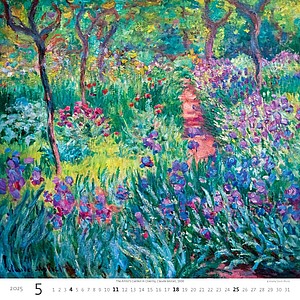 Impressionism 2025, nástěnný kalendář, prodloužená záda