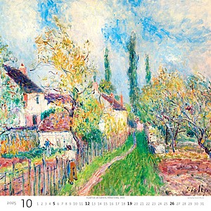 Impressionism 2025, nástěnný kalendář, prodloužená záda