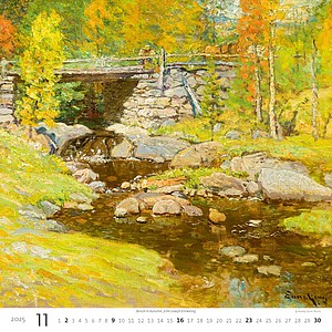 Impressionism 2025, nástěnný kalendář, prodloužená záda