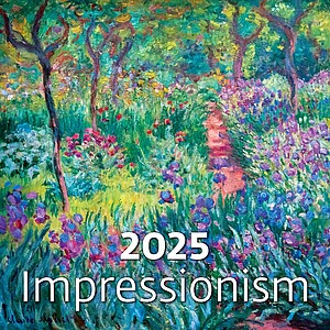Impressionism 2025, nástěnný kalendář, prodloužená záda