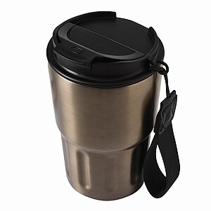 Izolovaný hrnek 400 ml, antracit - termohrnek s vlastním potiskem