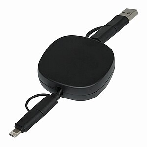 Kabel pro nabíjení a přenos dat, černá - reklamní předměty