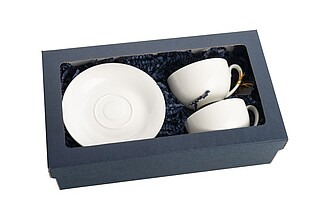KAPPA SET Dárková sada na kávu, modrá výplň - reklamní hrnky