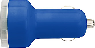 KEVAN Adaptér do autonabíječky se 2 USB porty, modrý - reklamní předměty
