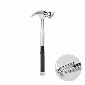 Kladivo a šroubovák z ocele, stříbrná - reklamní předměty