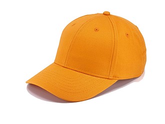 Klasická šestipanelová čepice s přezkou, oranžová