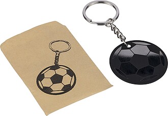 Klíčenka s fotbalovým míčem, černá