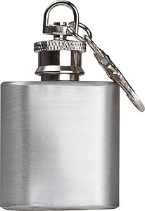 Klíčenka s mini placatkou 30 ml, šedá