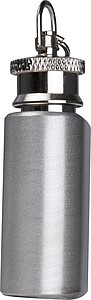 Klíčenka s mini placatkou 30 ml, šedá