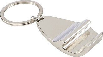 Klíčenka s otvírákem, hnědá