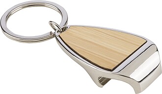 Klíčenka s otvírákem, hnědá