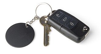 Klíčenka z recyklované nerezové oceli, černá