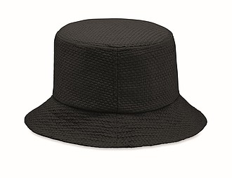 Klobouček z papírové slámy, černý