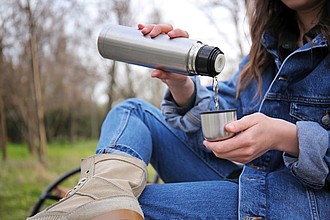 KONGUR Vakuová nerezová termoska, 1000 ml, stříbrná