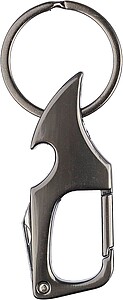 Kovová karabina na klíče, gun metal - reklamní předměty