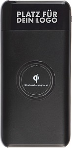 Kovová powerbanka s kapacitou 8000mAh a s bezdrátovým nabíjením - reklamní předměty