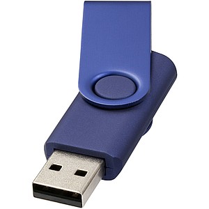 Kovový USB Rotate, 4 GB, námořní modrá, cena na vyžádání