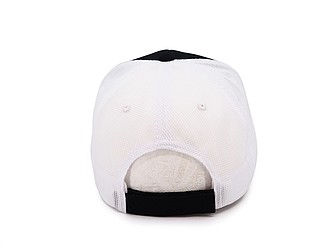 Kšiltovka se síťovanou zadní částí, bílá/černá