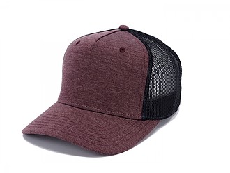 Kšiltovka ve stylu snapback, se síťovinou v zadní části, vínová - reklamní kšiltovky