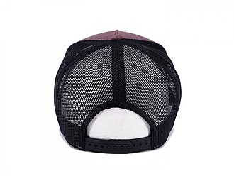 Kšiltovka ve stylu snapback, se síťovinou v zadní části, vínová