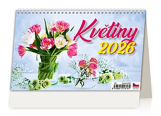 Květiny 2026, stolní kalendář - reklamní kalendáře