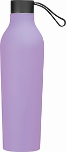 Láhev na pití o objemu 750ml, nerezová, pogumovaná, fialová