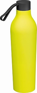 Láhev na pití o objemu 750ml, nerezová, pogumovaná, žlutá