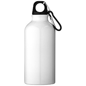 Láhev na pití z recyklovaného hliníku, 400ml, bílá