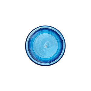 Láhev na pití z RPET, 600ml, transparentní s modrým víčkem