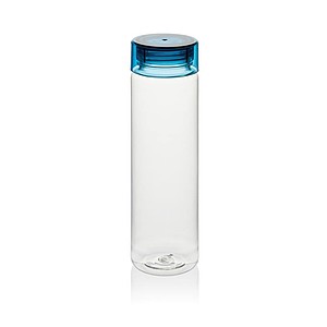 Láhev na pití z RPET, 600ml, transparentní s modrým víčkem