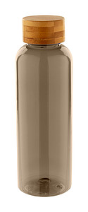 Láhev na pití z RPET s bambusovým víčkem, 500ml, černá