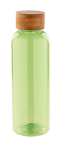 Láhev na pití z RPET s bambusovým víčkem, 500ml, zelená