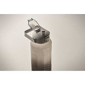 Láhev na vodu, RPET 2000 ml, šedá/černá