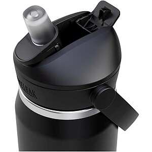 Láhev na vodu z nerezové oceli s výklopným brčkem 750ml, černá