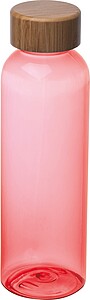 Láhev s bambusovým víčkem 500 ml, červená
