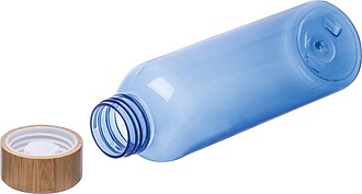 Láhev s bambusovým víčkem 500 ml, modrá