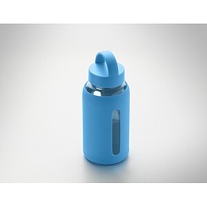 Láhev z borosilikátového skla 600 ml, tyrkysová