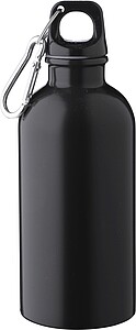 Láhev z recyklované nerezové oceli 400 ml, černá